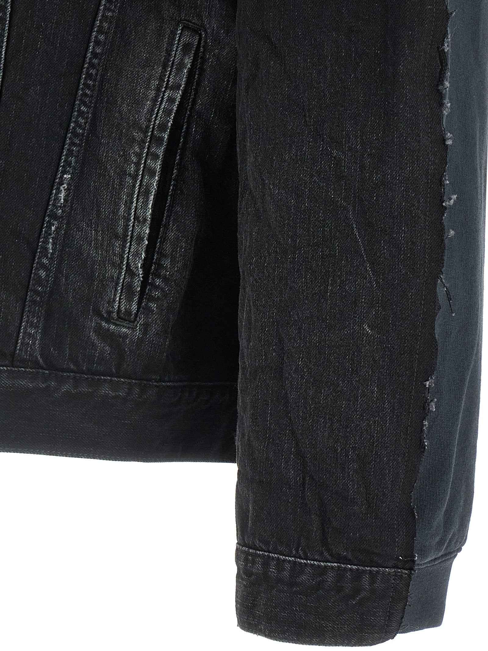 Black Cotton Denim Jacket