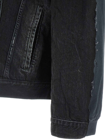 Black Cotton Denim Jacket