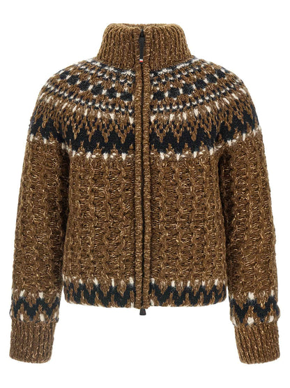 Brown Wool Full-Length Jacket