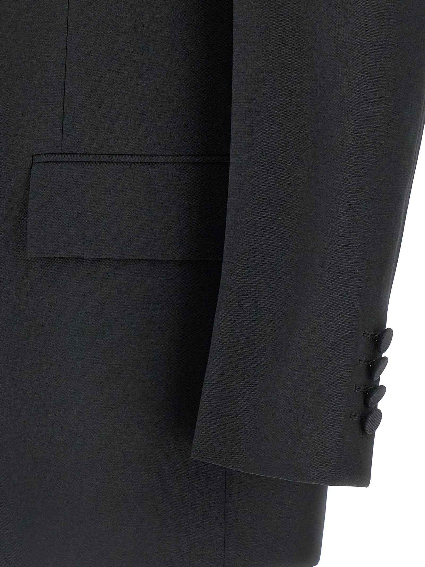 Black Polyester Blazer