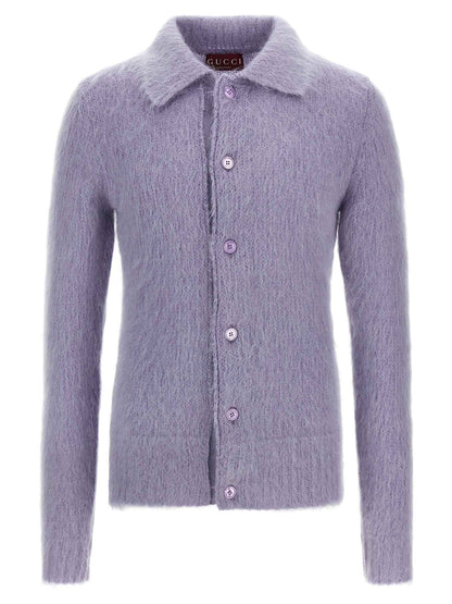 Purple Wool Cardigan