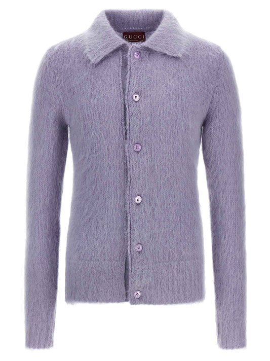 Purple Wool Cardigan