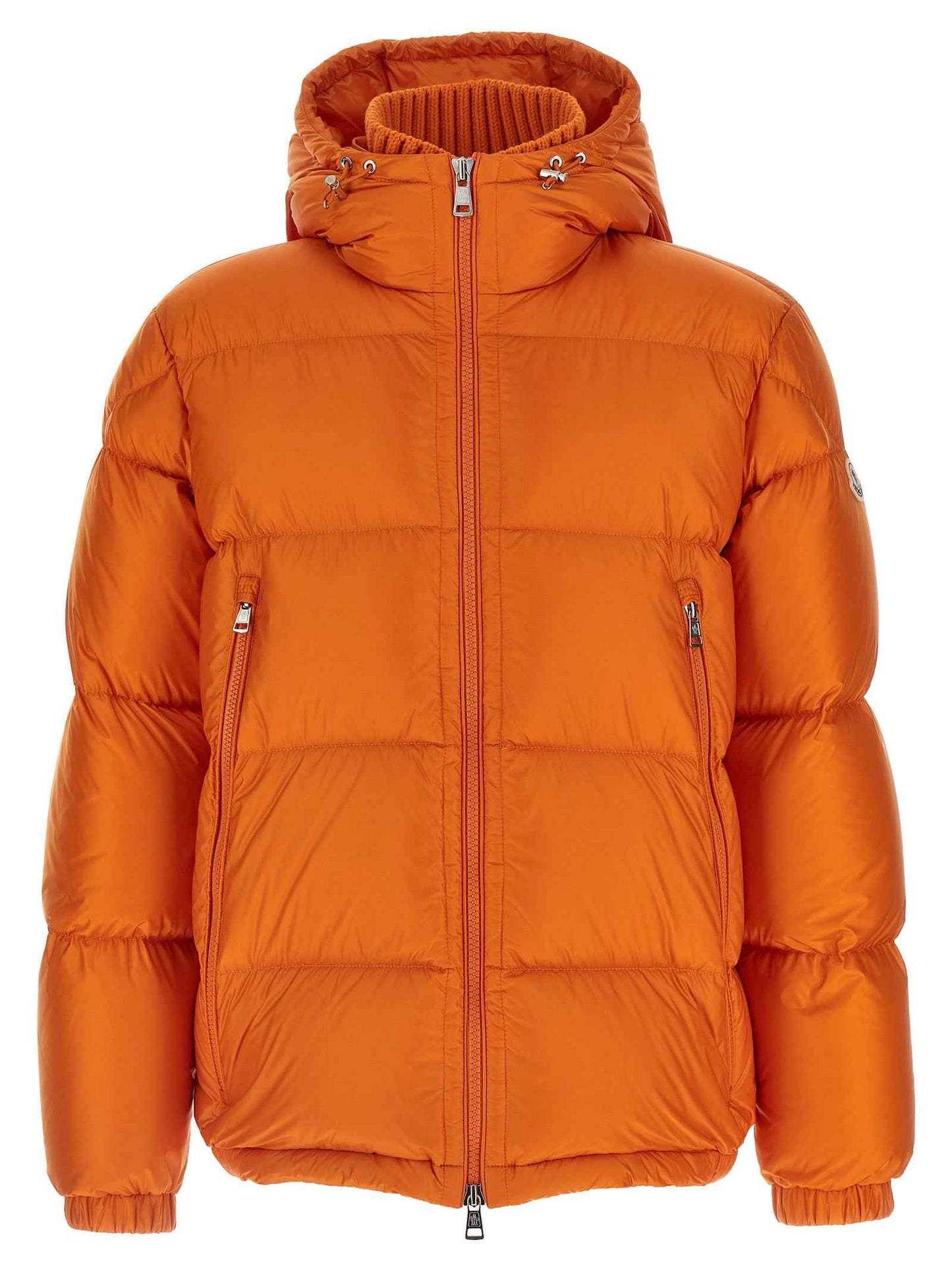 Orange Polyamide Full-Length Jacket