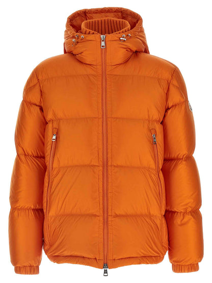 Orange Polyamide Full-Length Jacket