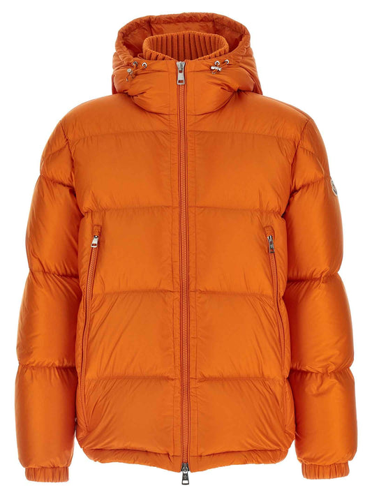 Orange Polyamide Full-Length Jacket