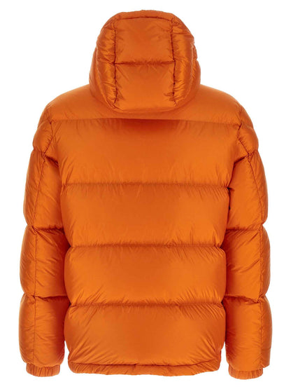 Orange Polyamide Full-Length Jacket