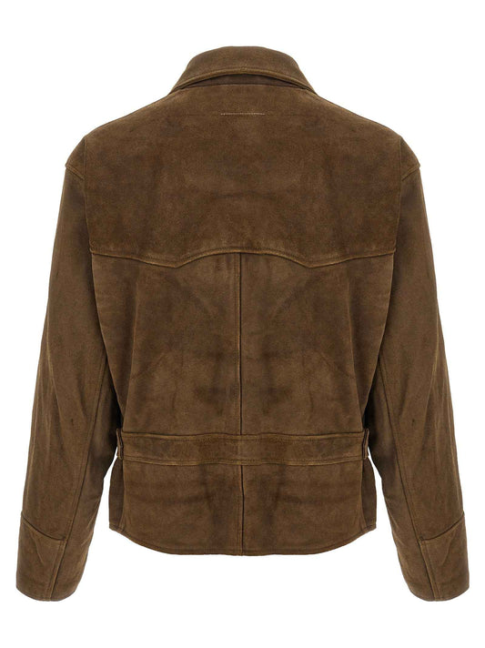 Brown Calfskin Leather Jacket