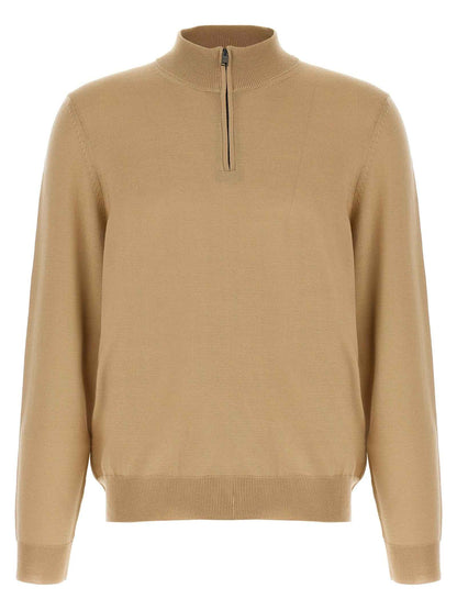 Beige Virgin Wool Cardigan