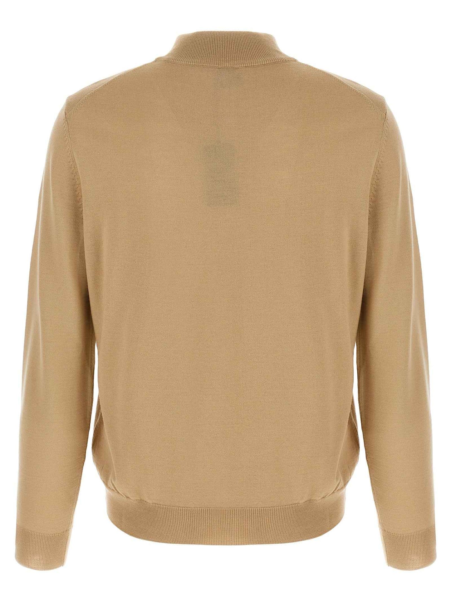 Beige Virgin Wool Cardigan
