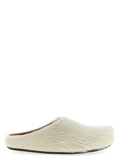 White Calfskin Mules