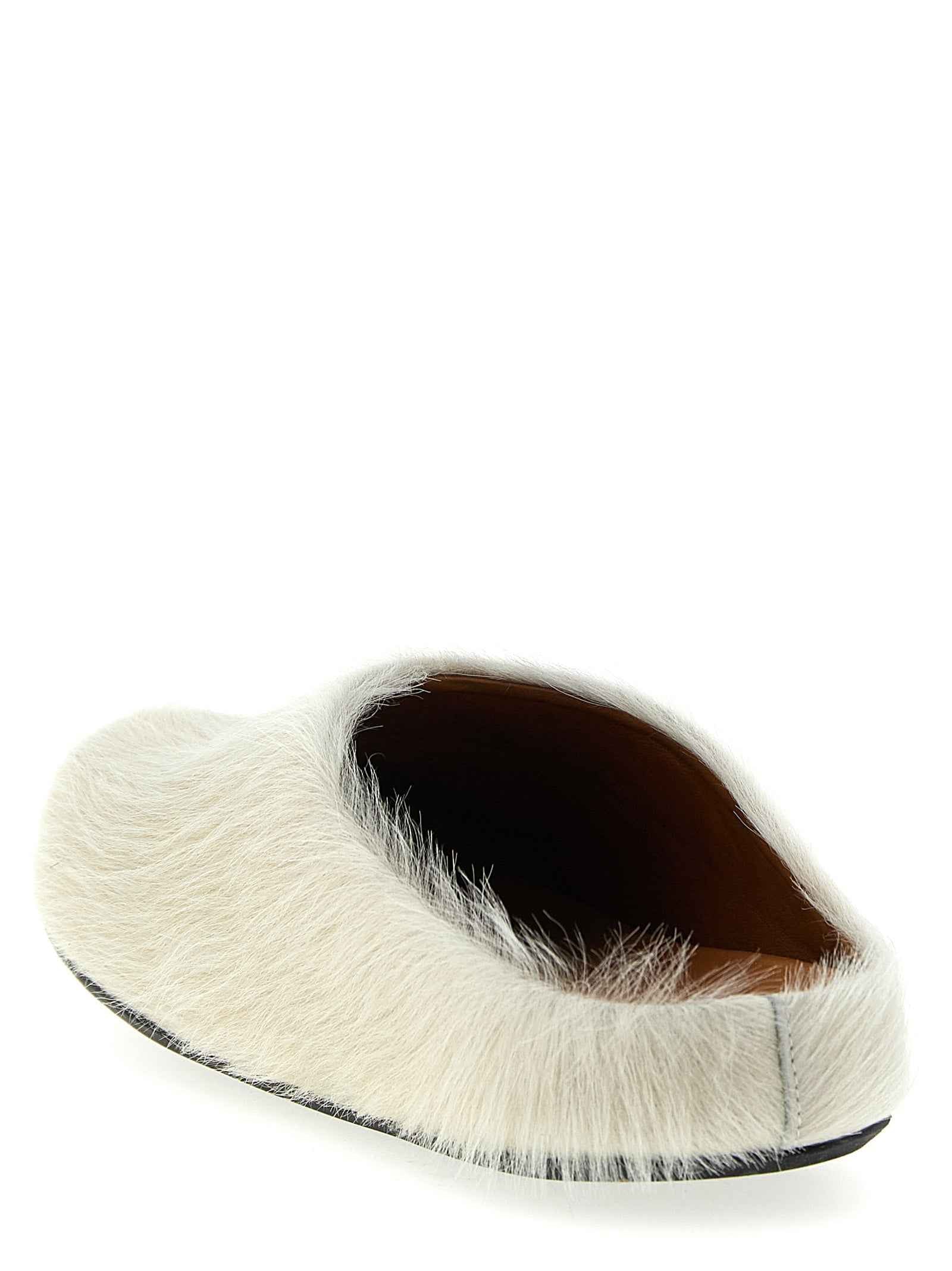 White Calfskin Mules