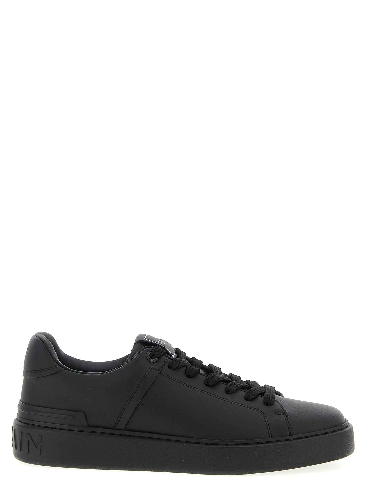 Black Calfskin Low Top Sneakers