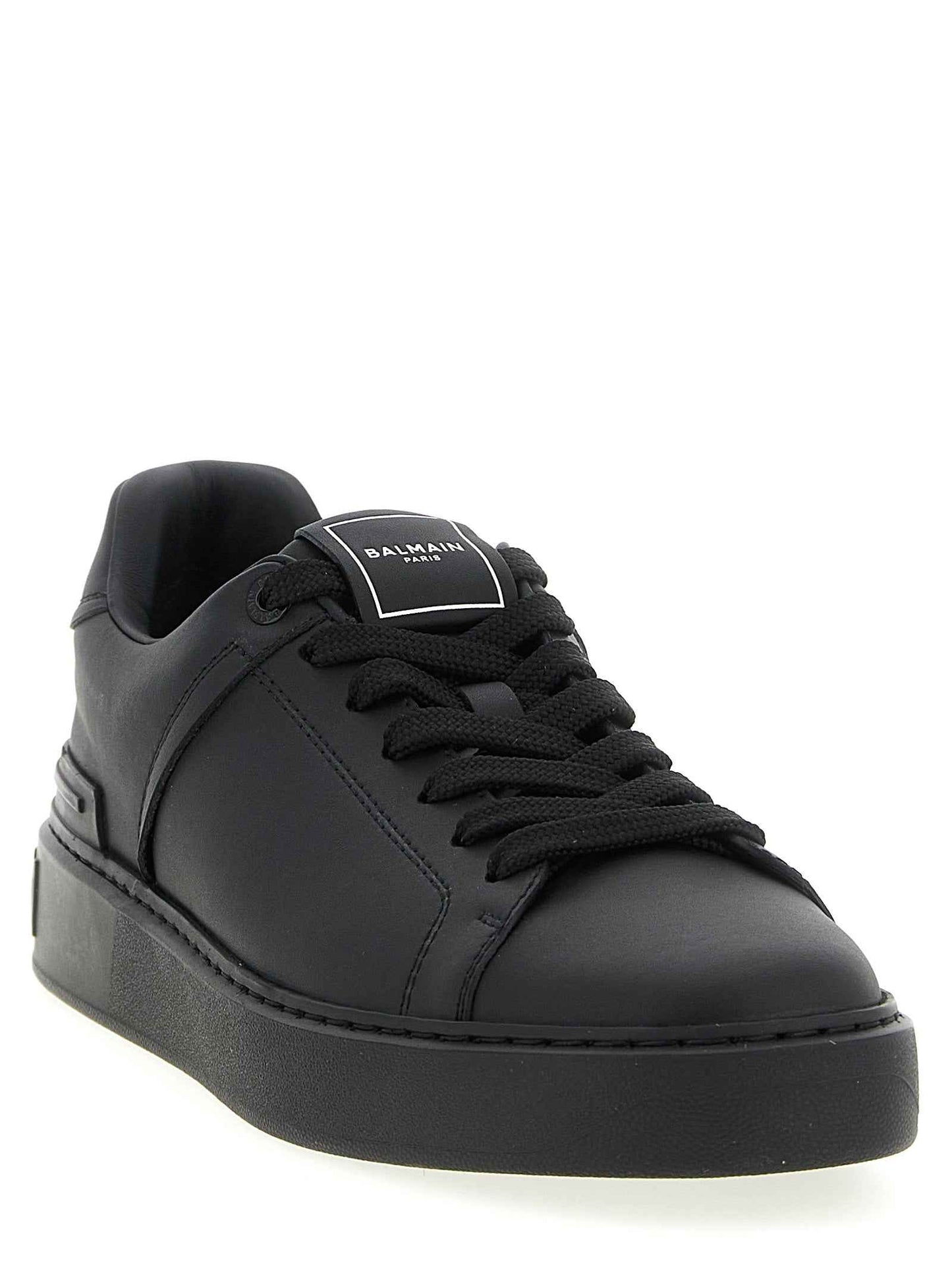 Black Calfskin Low Top Sneakers