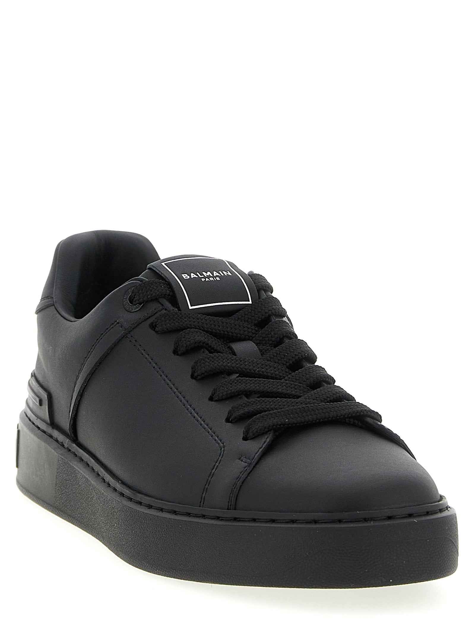 Black Calfskin Low Top Sneakers