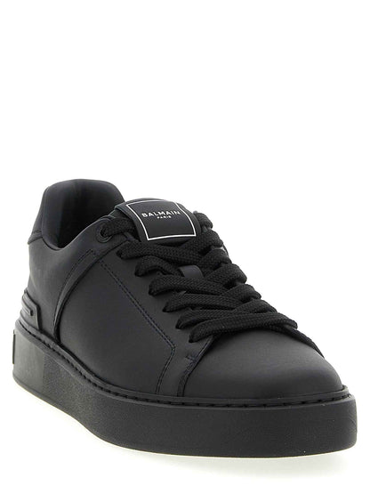 Black Calfskin Low Top Sneakers