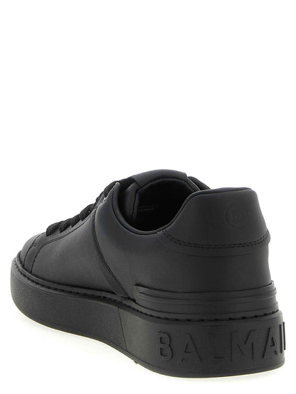 Black Calfskin Low Top Sneakers