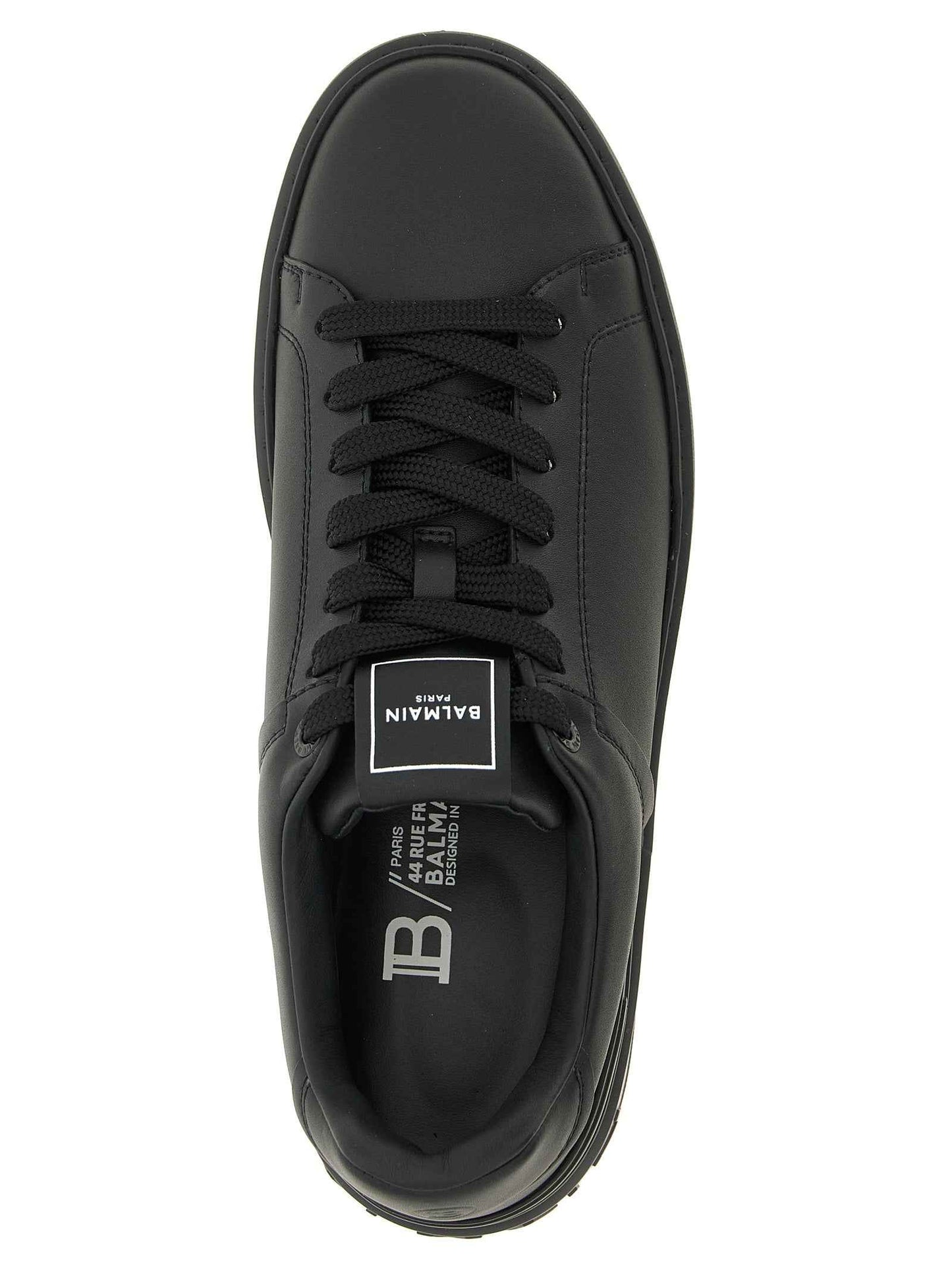 Black Calfskin Low Top Sneakers