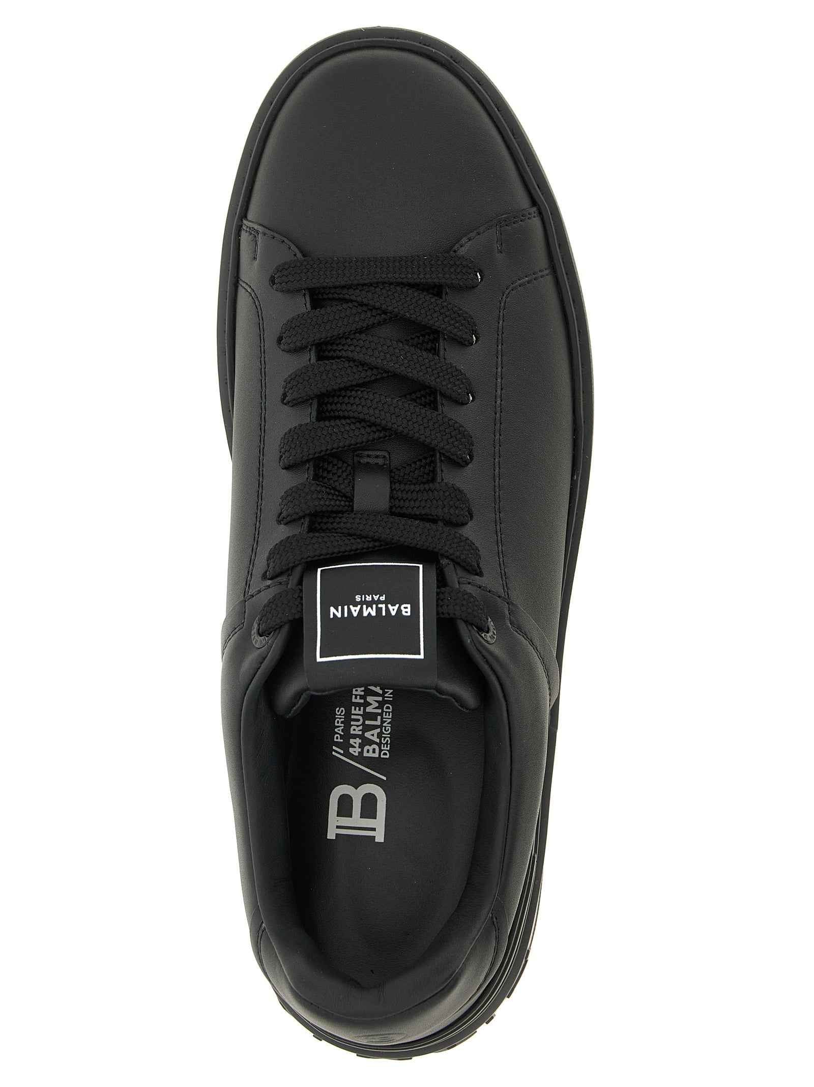 Black Calfskin Low Top Sneakers
