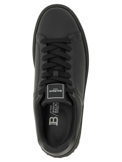 Black Calfskin Low Top Sneakers