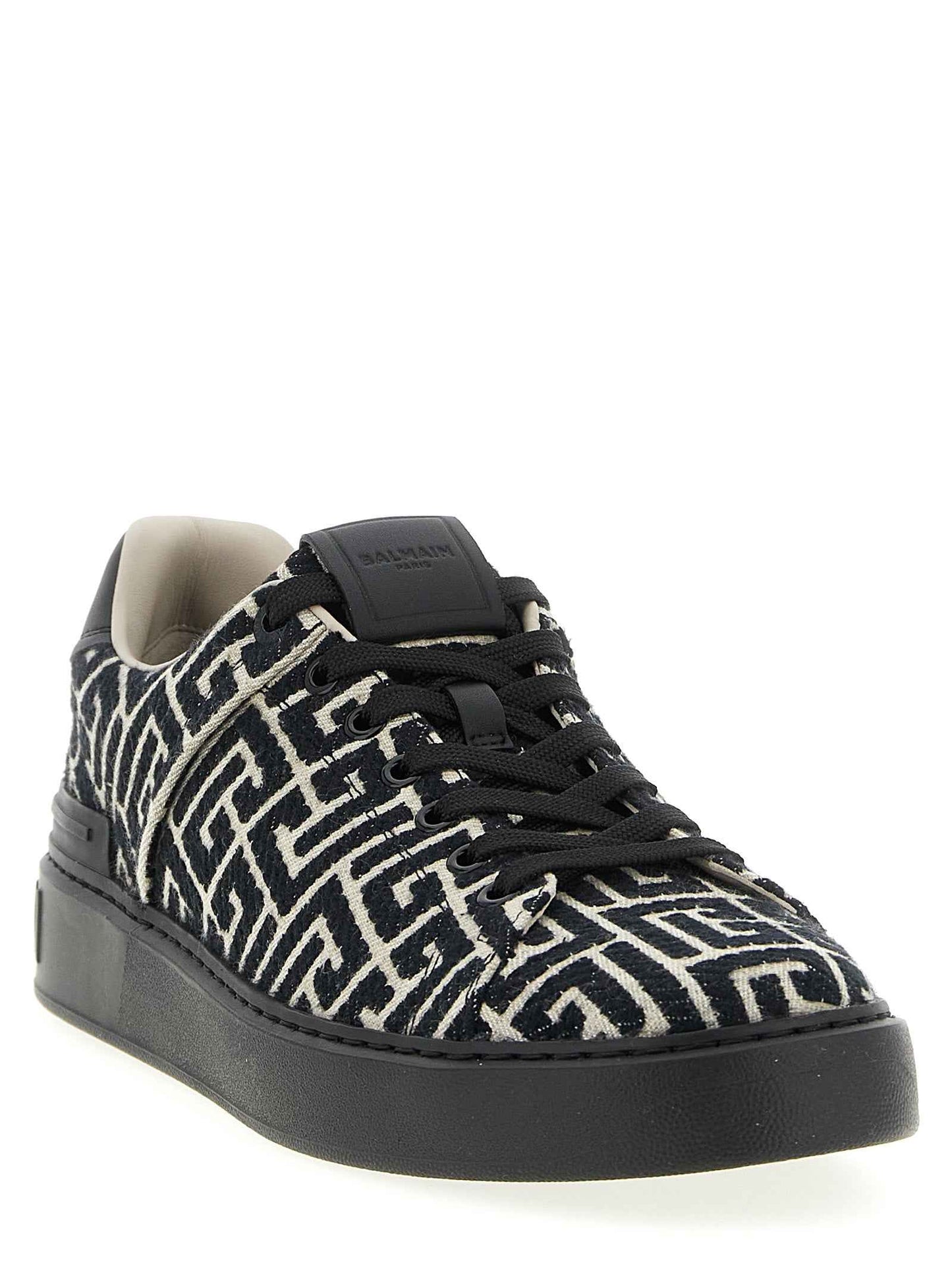 Black Cotton Sneakers