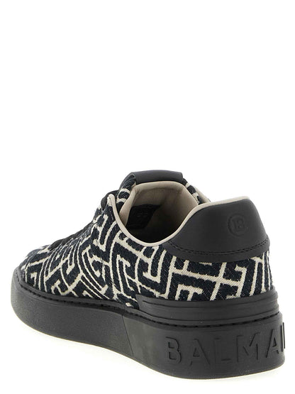 Black Cotton Sneakers