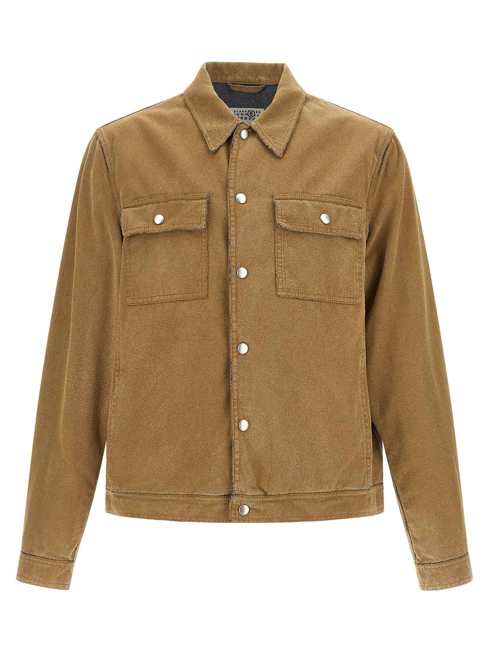 Beige Cotton Denim Jacket