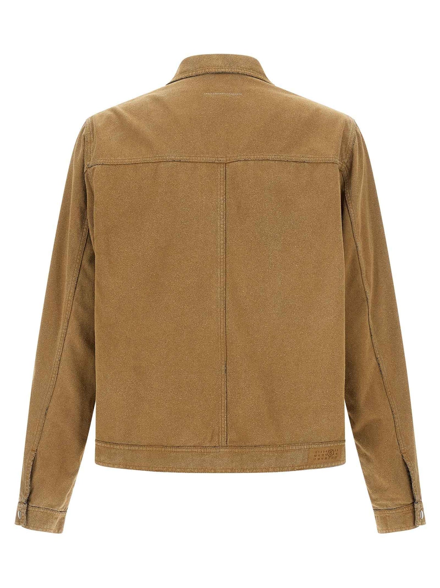 Beige Cotton Denim Jacket