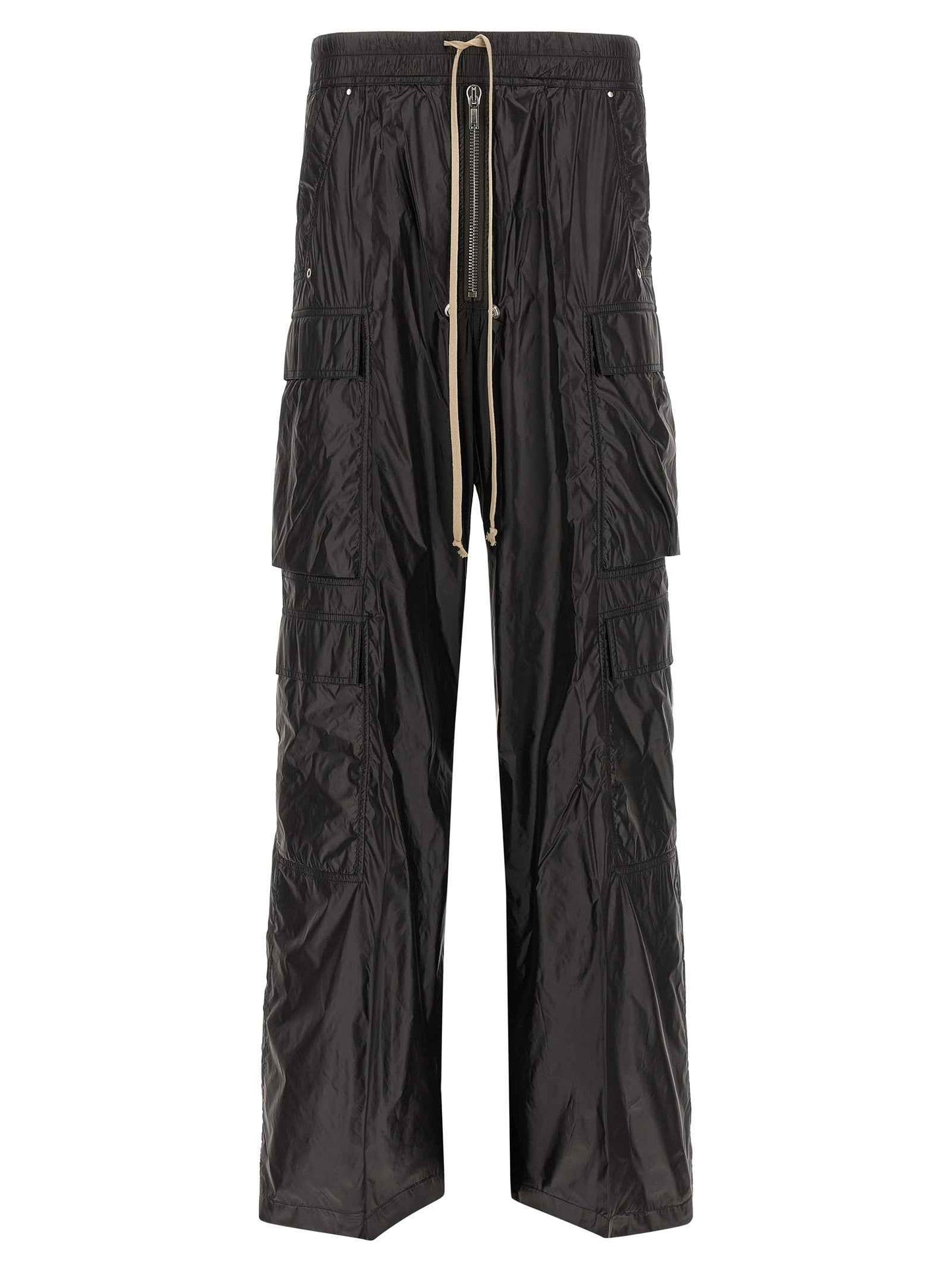 Black Nylon Cargo Pants