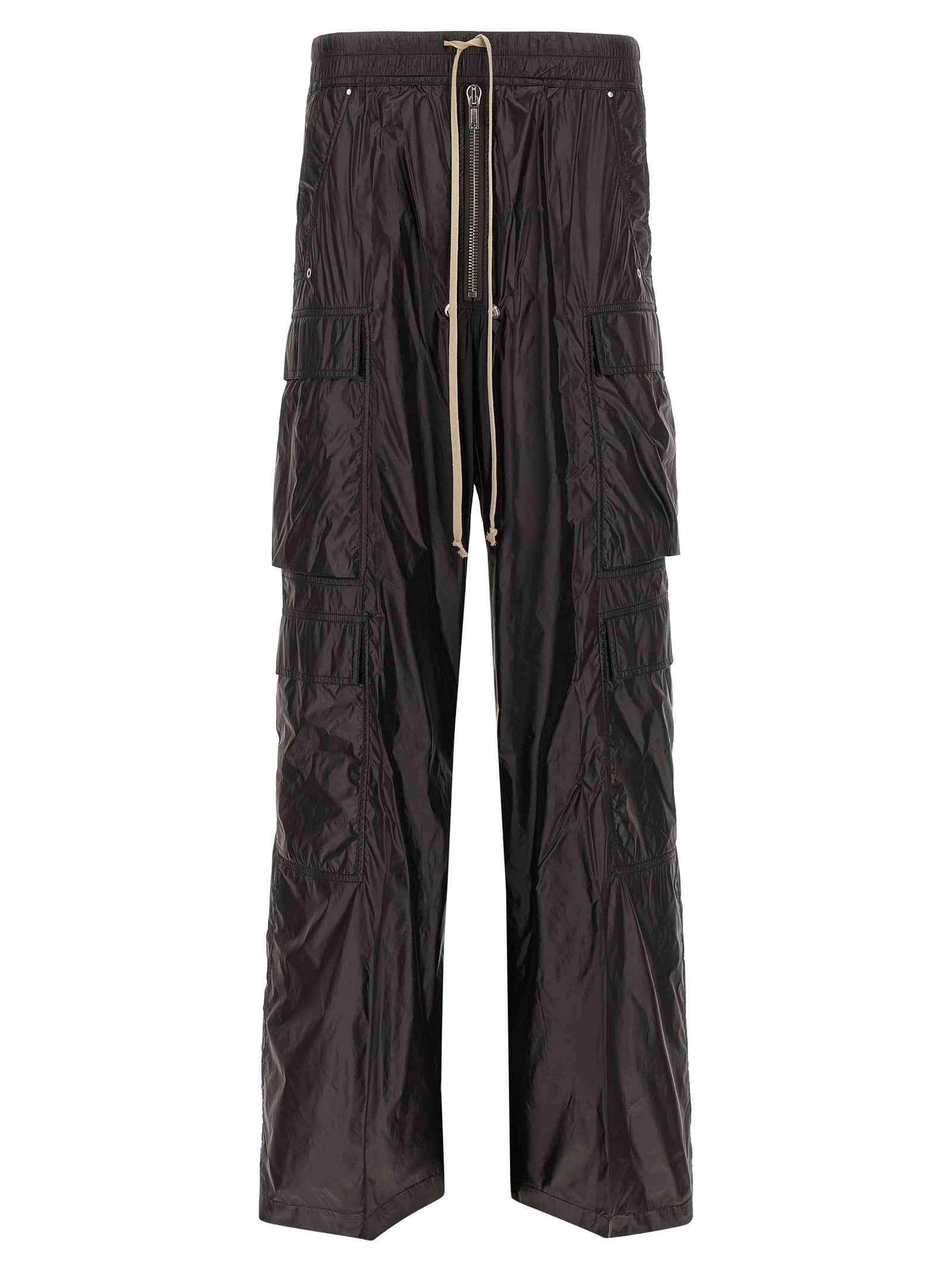 Black Nylon Cargo Pants