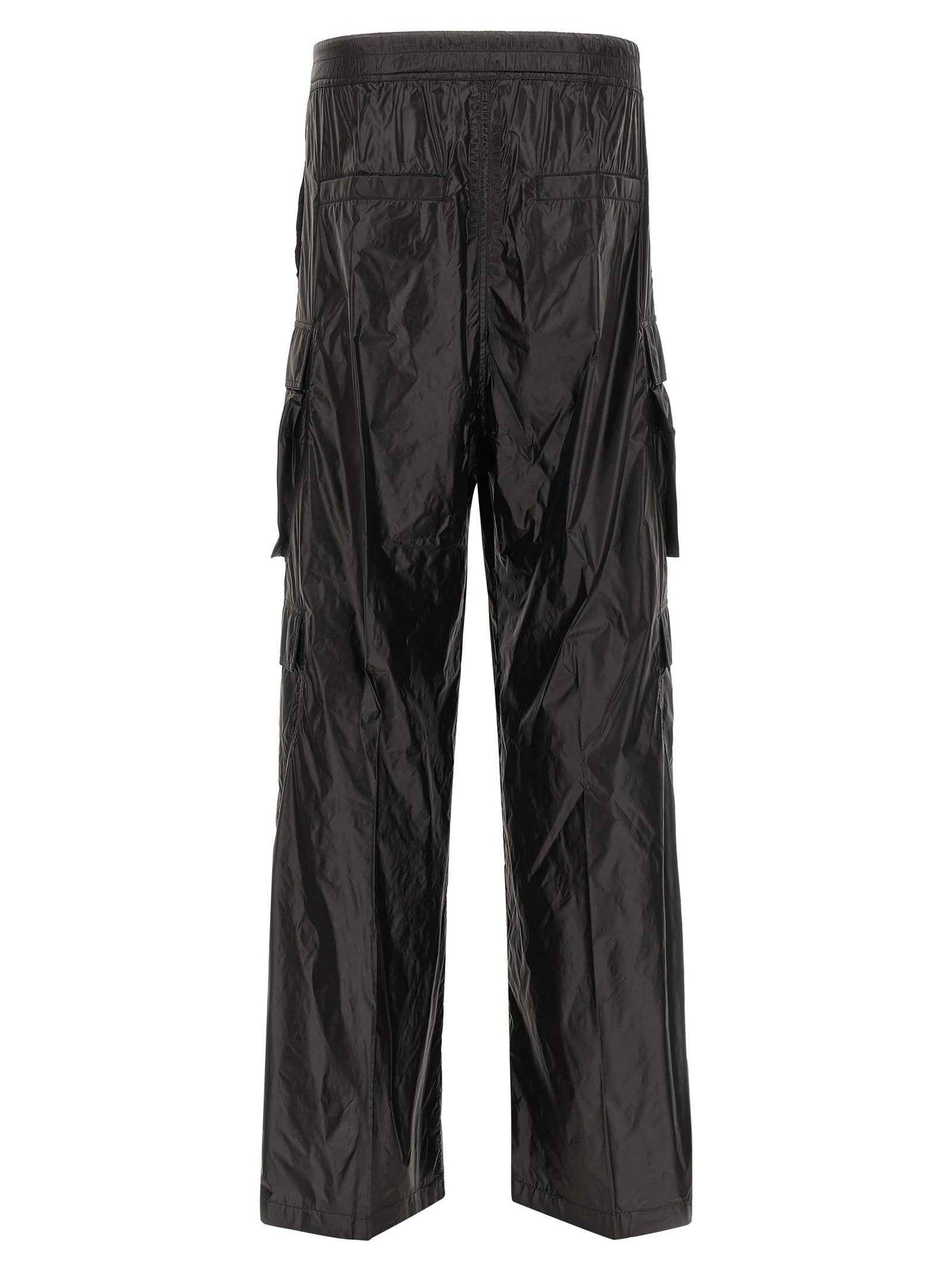 Black Nylon Cargo Pants