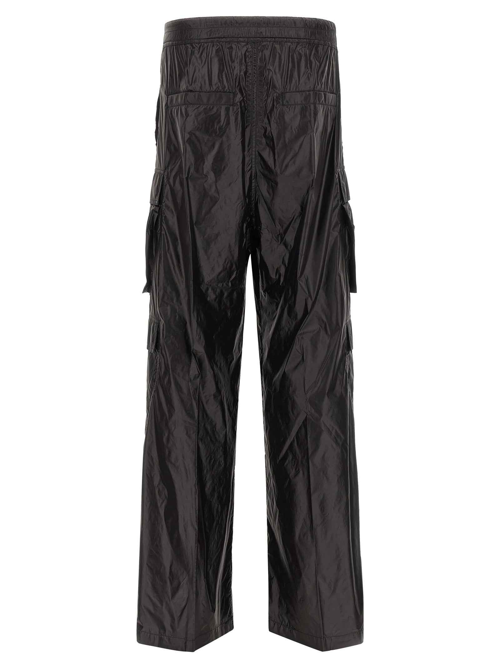 Black Nylon Cargo Pants