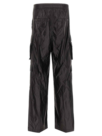 Black Nylon Cargo Pants