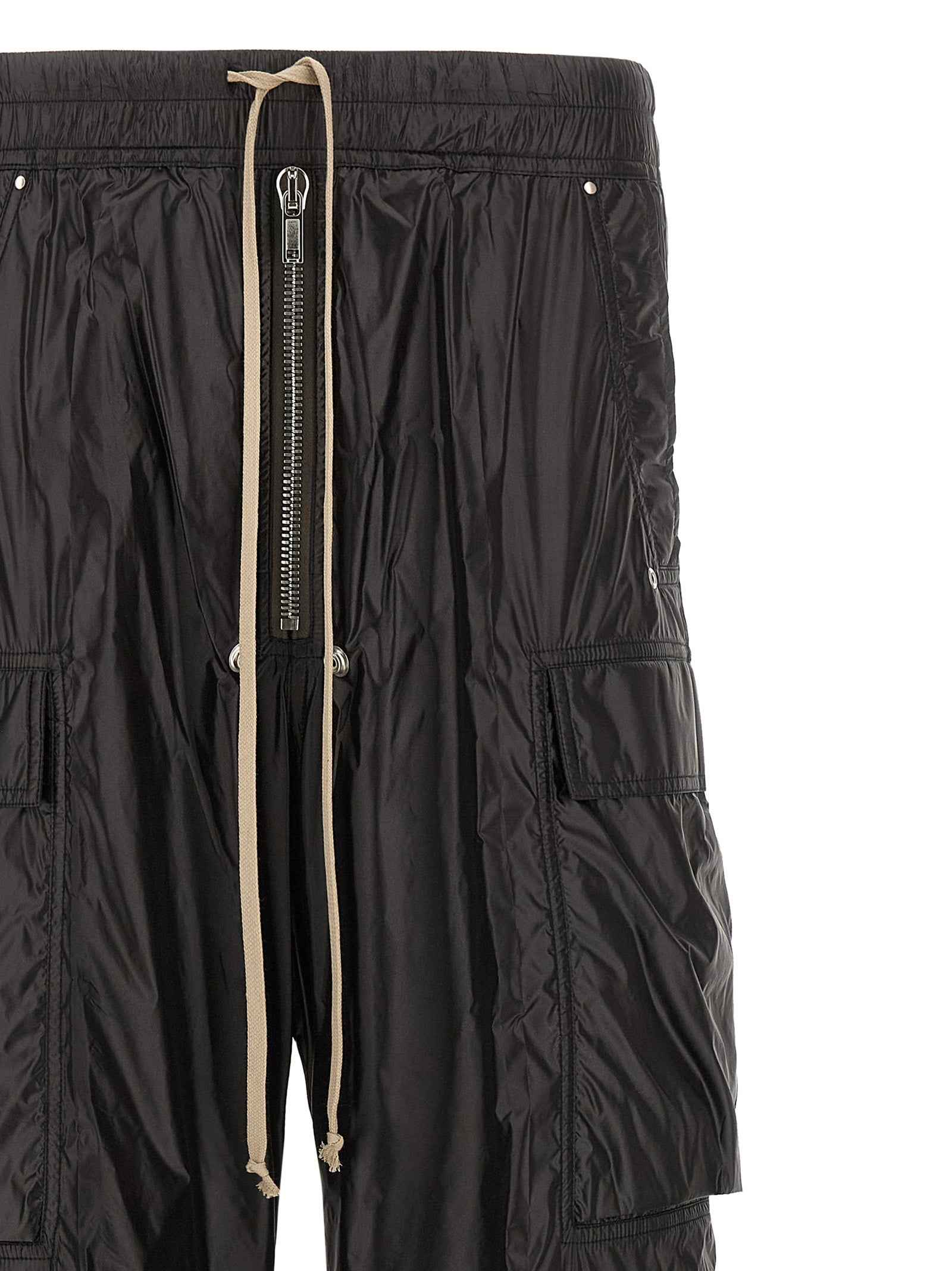 Black Nylon Cargo Pants