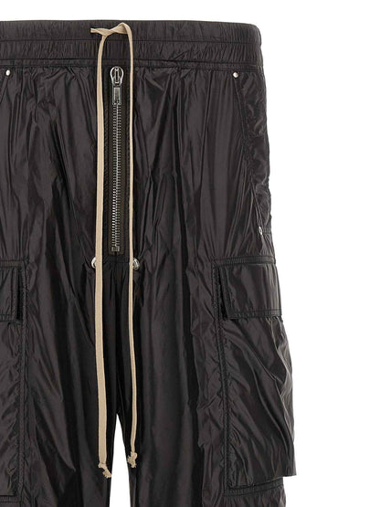 Black Nylon Cargo Pants