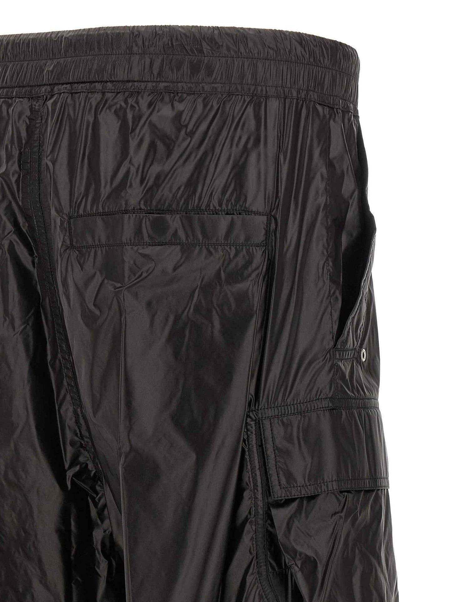 Black Nylon Cargo Pants