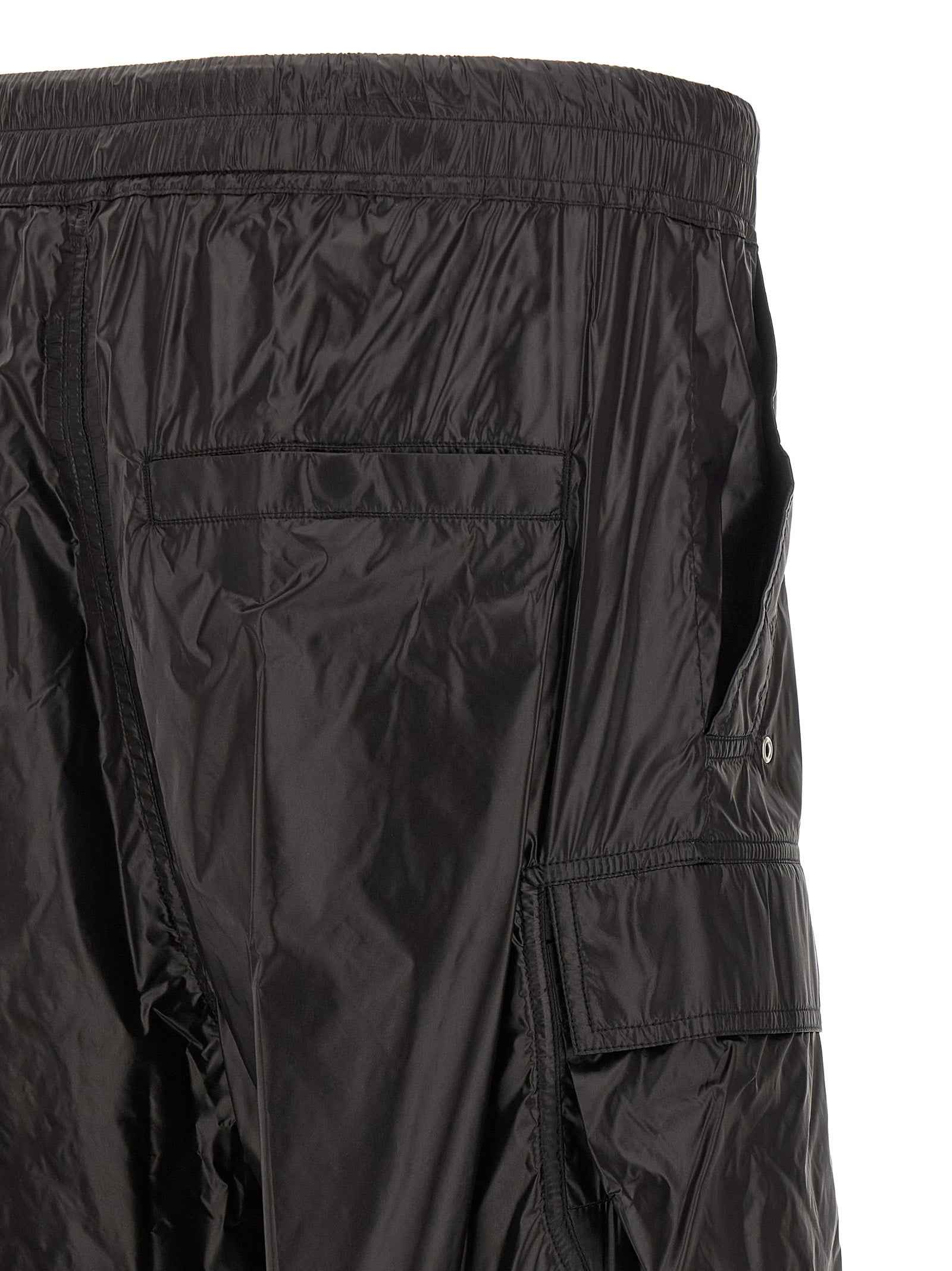Black Nylon Cargo Pants