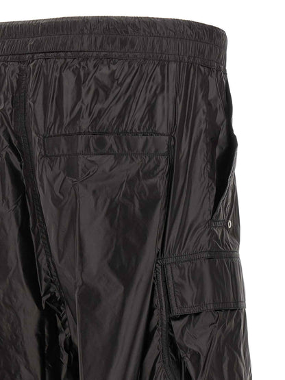 Black Nylon Cargo Pants