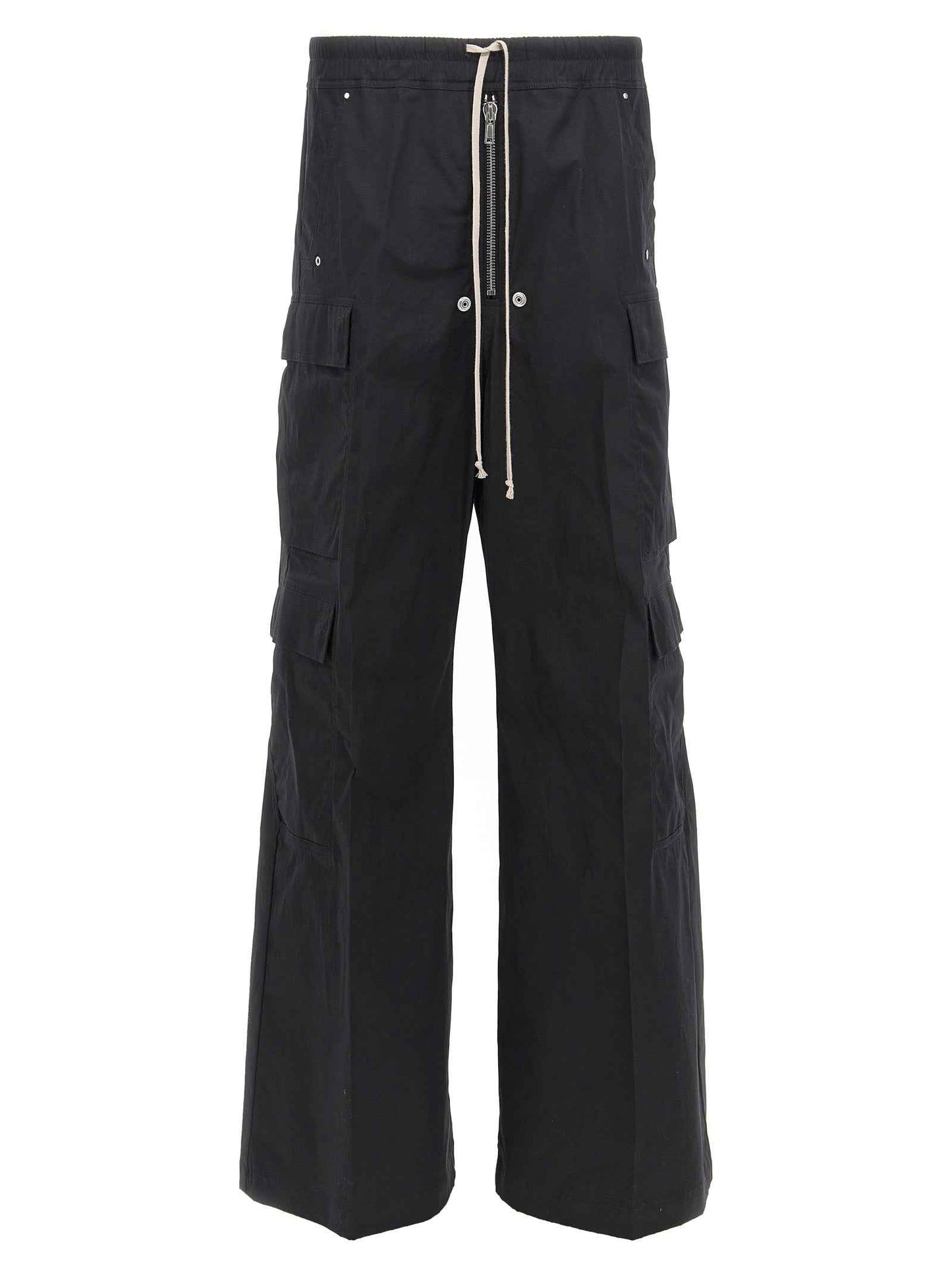 Black Cotton Cargo Pants