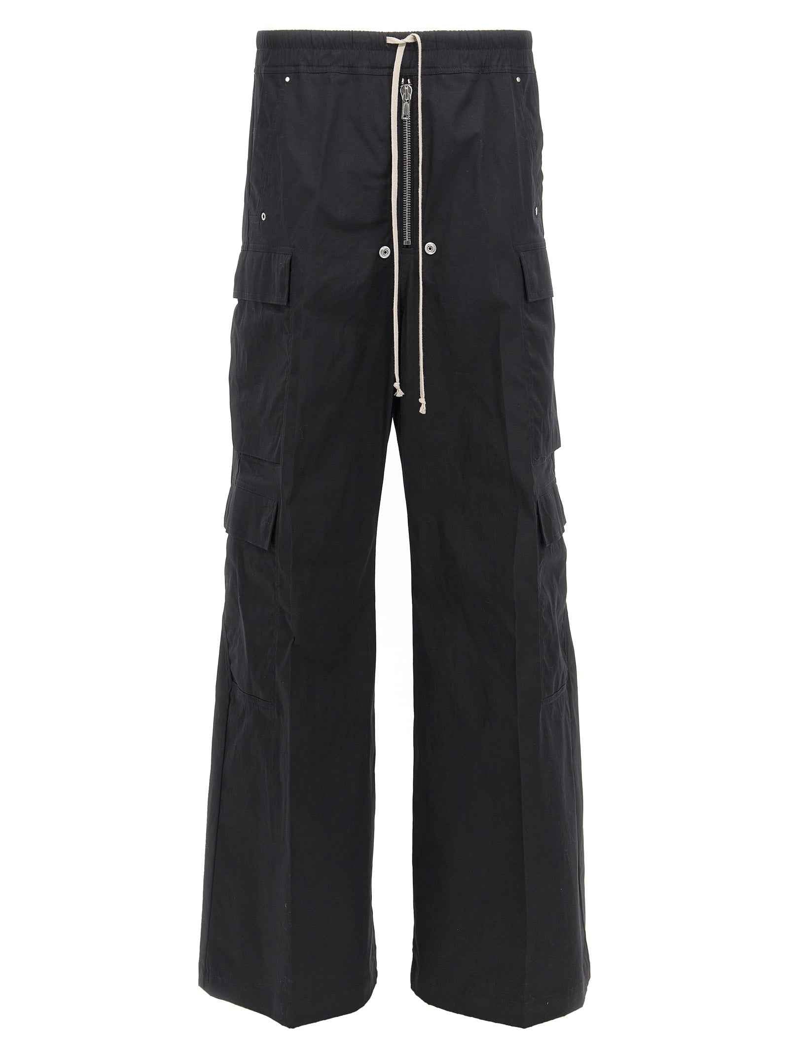 Black Cotton Cargo Pants