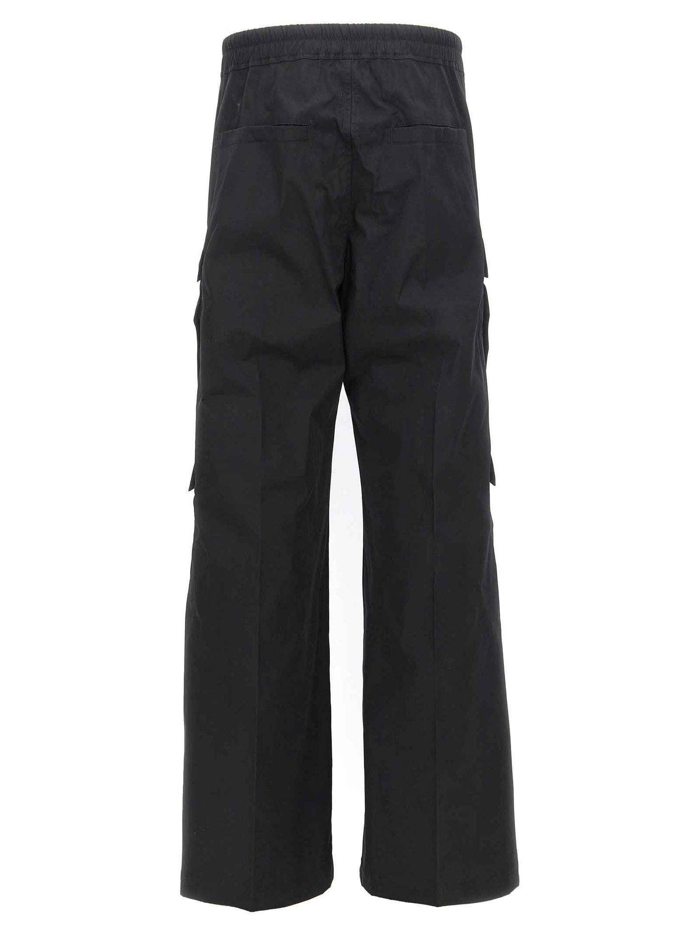 Black Cotton Cargo Pants