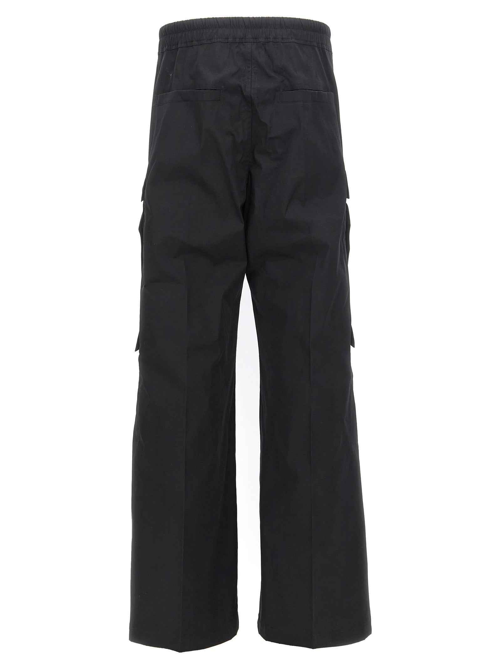 Black Cotton Cargo Pants