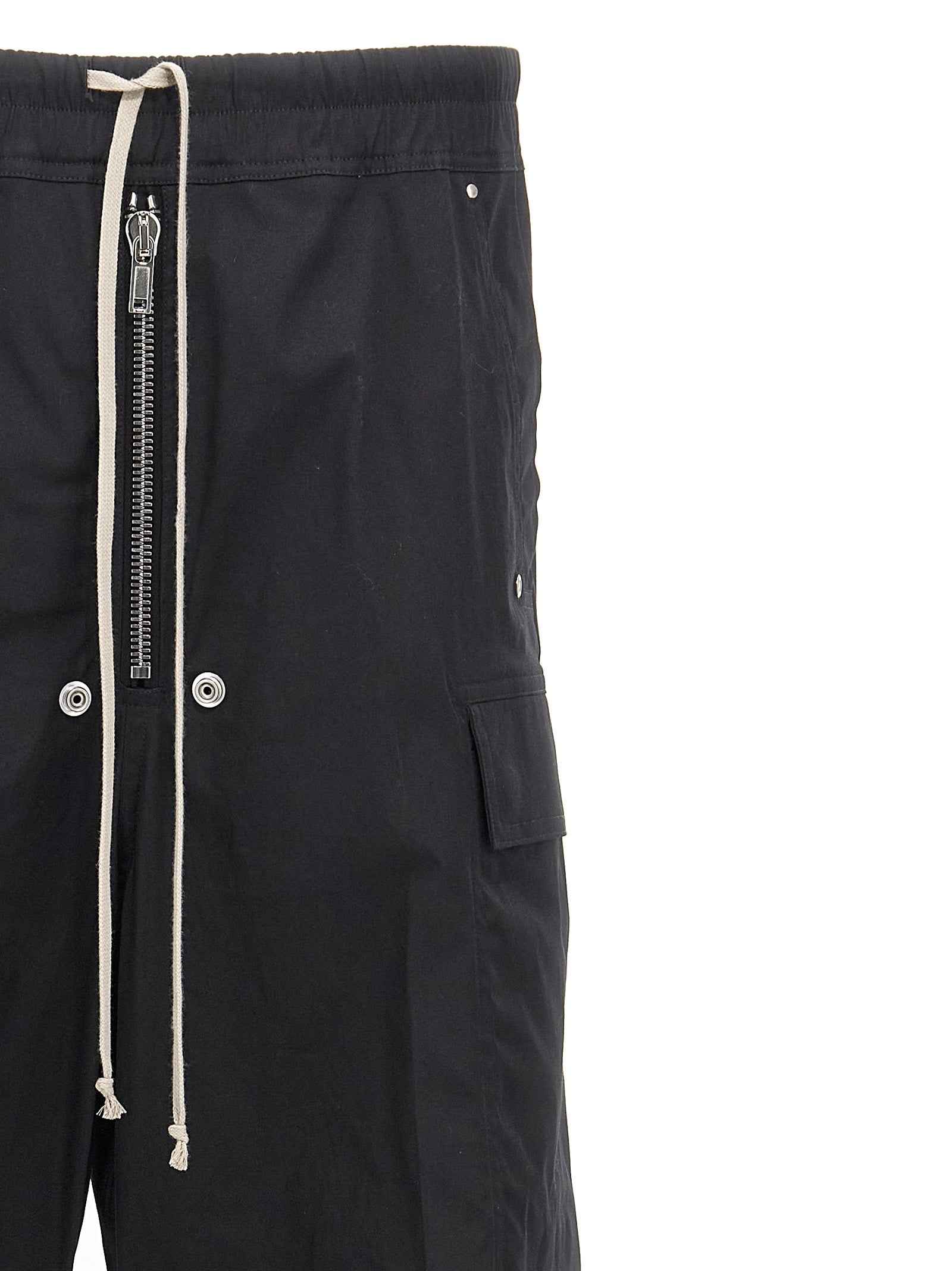 Black Cotton Cargo Pants