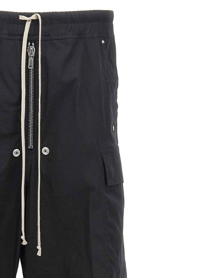Black Cotton Cargo Pants