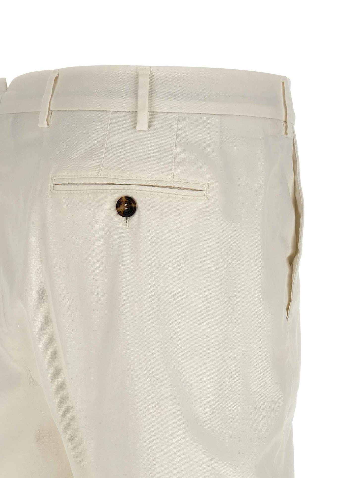 White Cotton Casual Pants