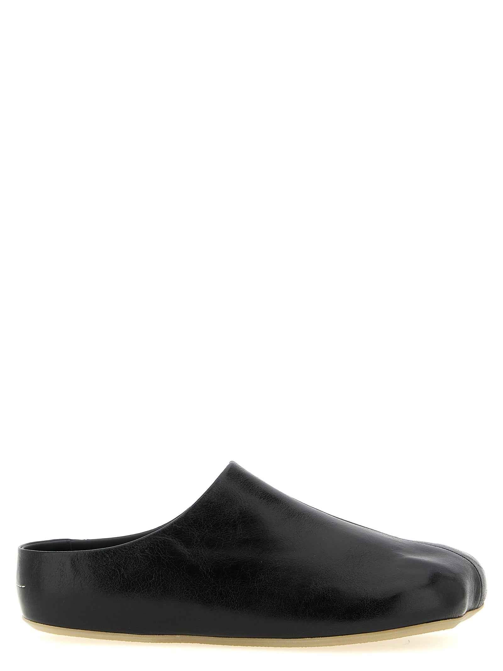 Black Calfskin Clogs
