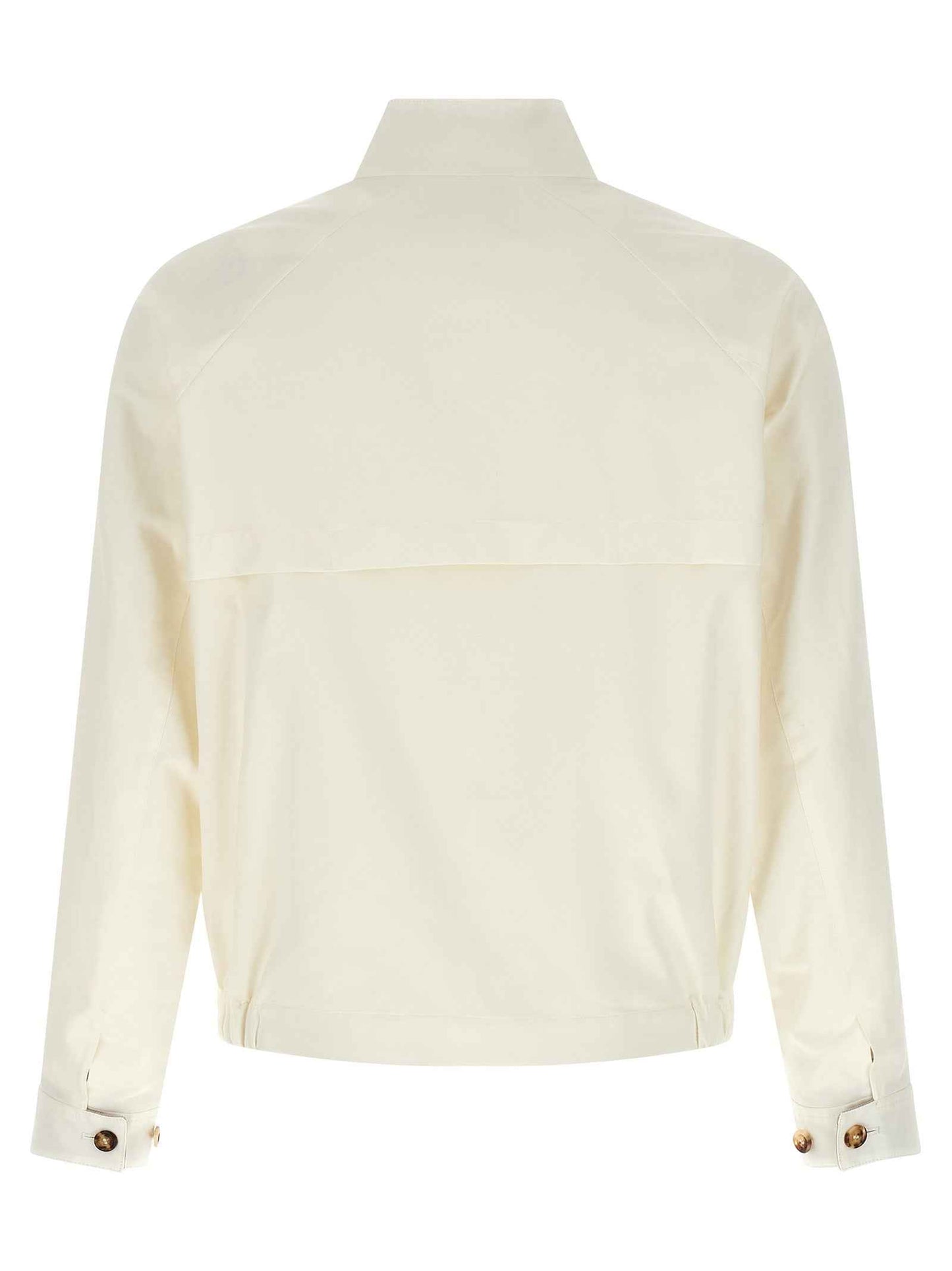 White Cotton Full-Length Jacket