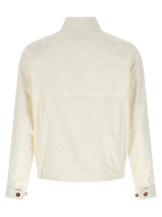 White Cotton Full-Length Jacket