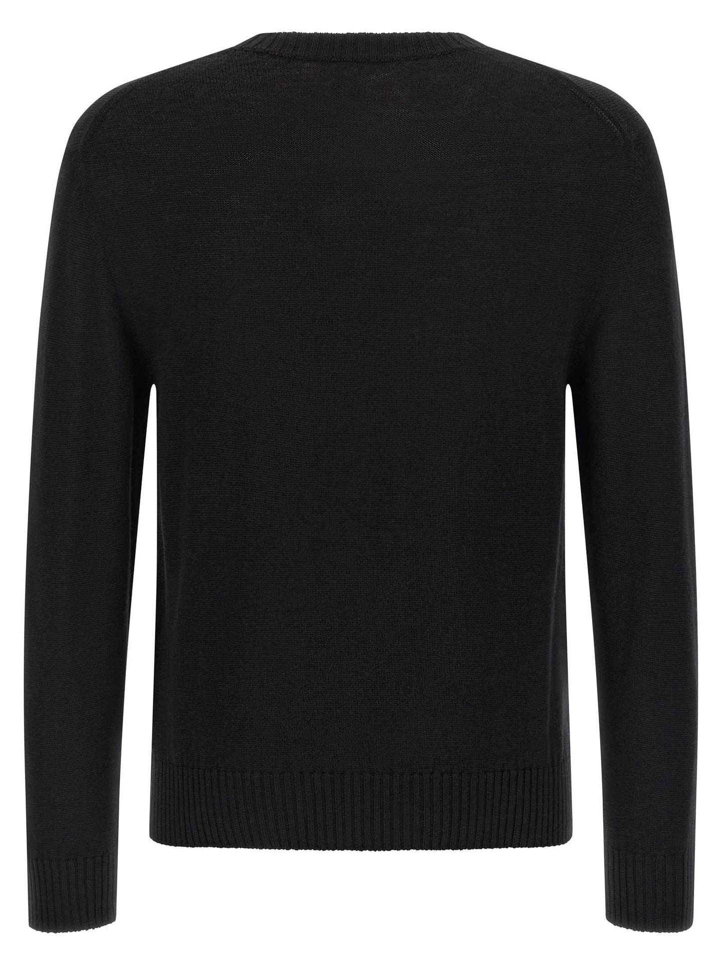 Black Virgin Wool Cardigan