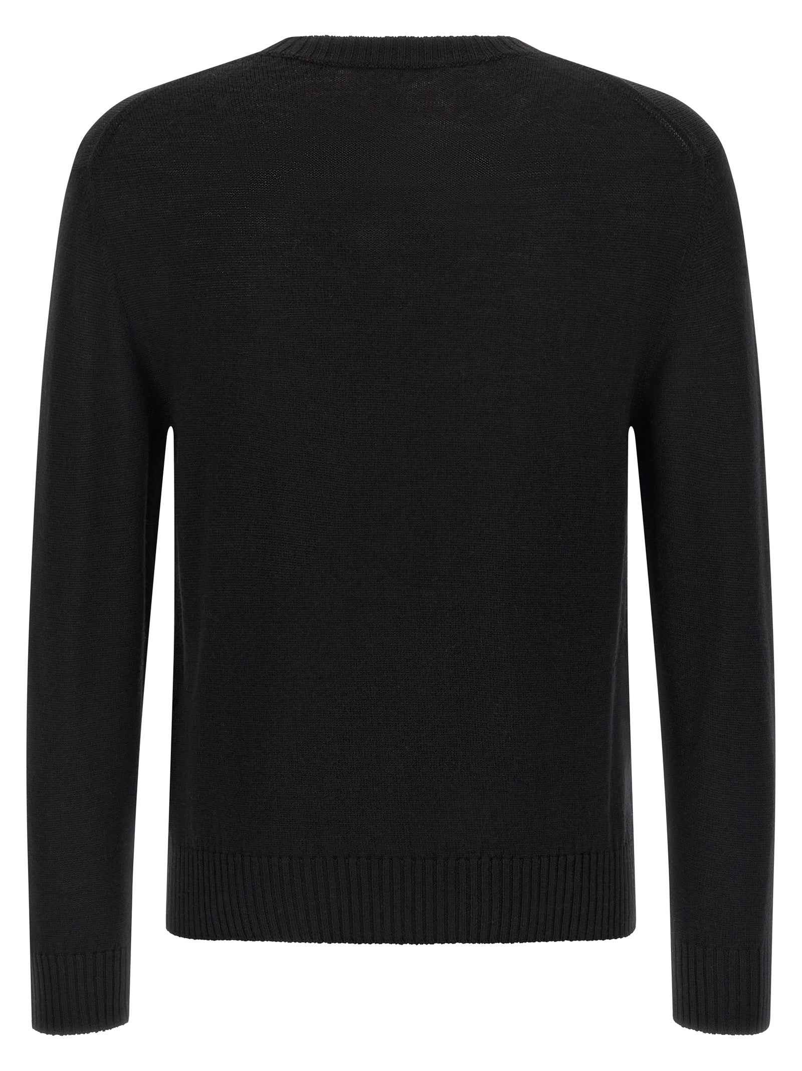 Black Virgin Wool Cardigan