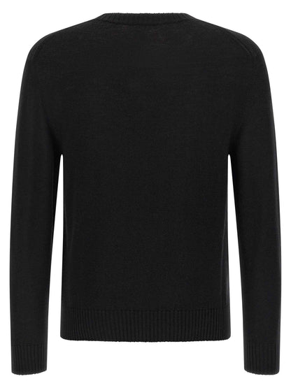 Black Virgin Wool Cardigan